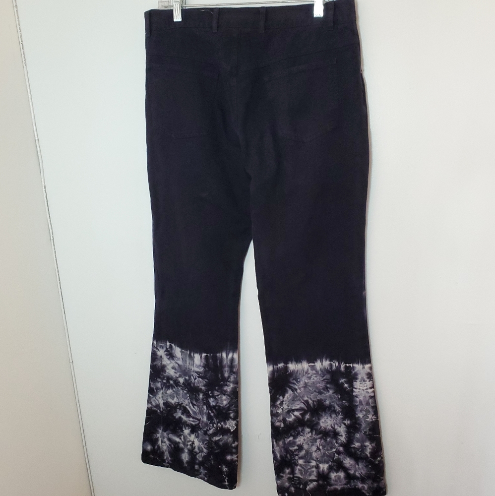 NWOT KRUSH Tie Dye Wide Leg Dark Jeans 34 RARE - Picture 6 of 6